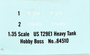 Параллельная инструкция на Т29Е1 от HobbyBoss 1/35 84510Decal-300x183