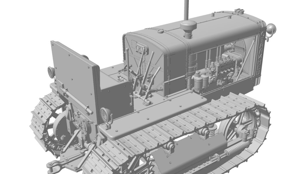 3D renders of the S-65 «Stalinets» tractor